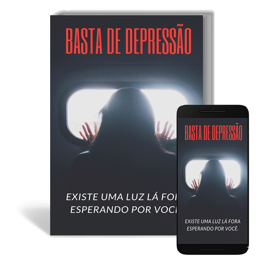 CAPA DO EBOOK 3D BASTA DE DEPRESSÃO